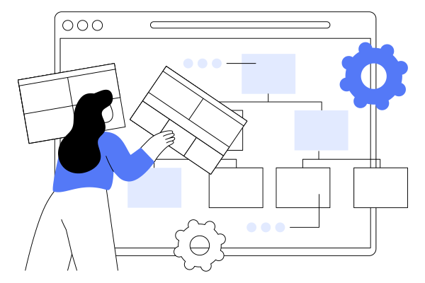 Sitemap creation abstract concept vector illustration.